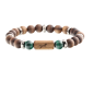 Preview: "Trust" beads bracelet Energy Prince (nut wood) - EYDL - with malachite